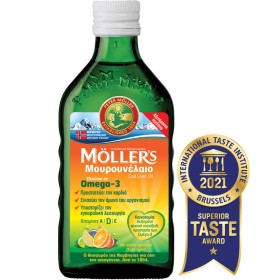 Mollers Μουρουνέλαιο Cod Liver Oil 250ml -  Σιρόπι μουρουνέλαιο με γεύση φρούτων Tutti Frutti